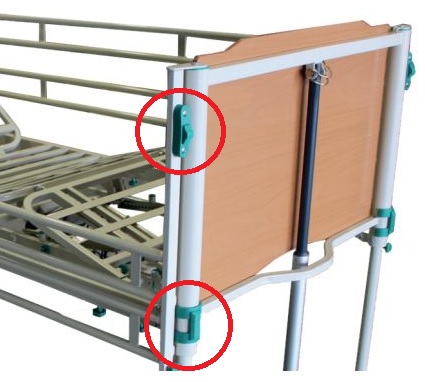 Cura II Community Bed Full Length Side Rails | Hospital Beds
