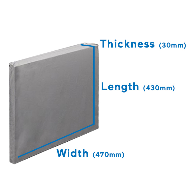 Ultra-Cline Leg Cushion Dimensions Ultra-Cline Leg Cushion Dimensions