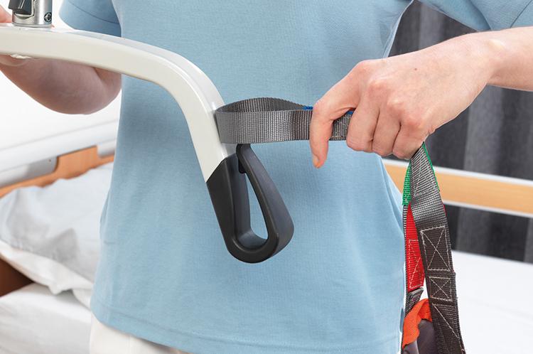 Attach slings easily with one hand for more stability