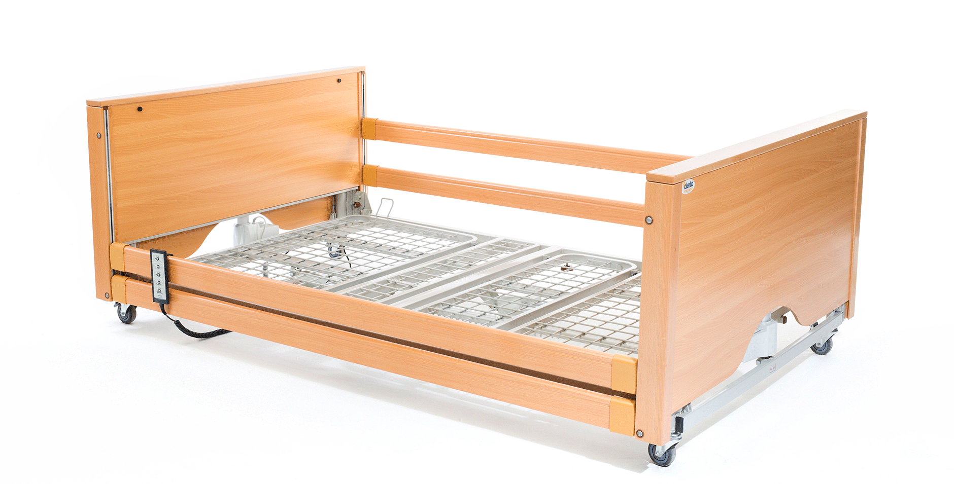 Four section profiling adjustments of the Alerta Lomond Bariatric Low Bed Four section profiling adjustments of the Alerta Lomond Bariatric Low Profiling Bed