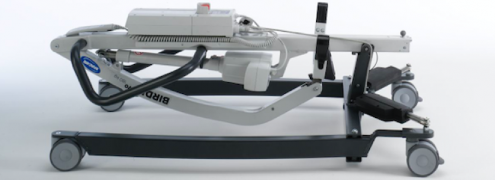 Small storage size of the Invacare Birdie Evo Compact Patient Lifting Hoist Small storage size of the Invacare Birdie Evo Compact Patient Lifting Hoist