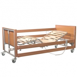 Casa Med Ultra FS Beech Profiling Bed with Side Rails and Wooden Slats